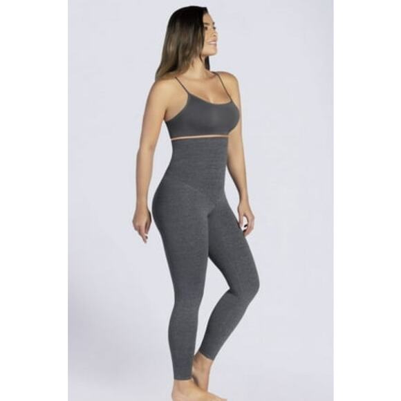 Brand New Curveez Women's Medium Curvy Hi Waist Shaping Leggings Grey - Picture 1 of 14